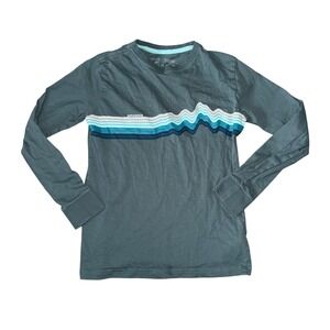 Patagonia Long Sleeve Regenerative Organic Cotton T Shirt Kids Size‎ M 10 Green
